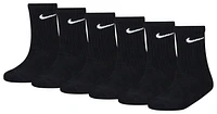 Nike Boys Nike 6 Pack Dri-FIT Performance Basic Crew Socks - Boys' Preschool Black Size XS