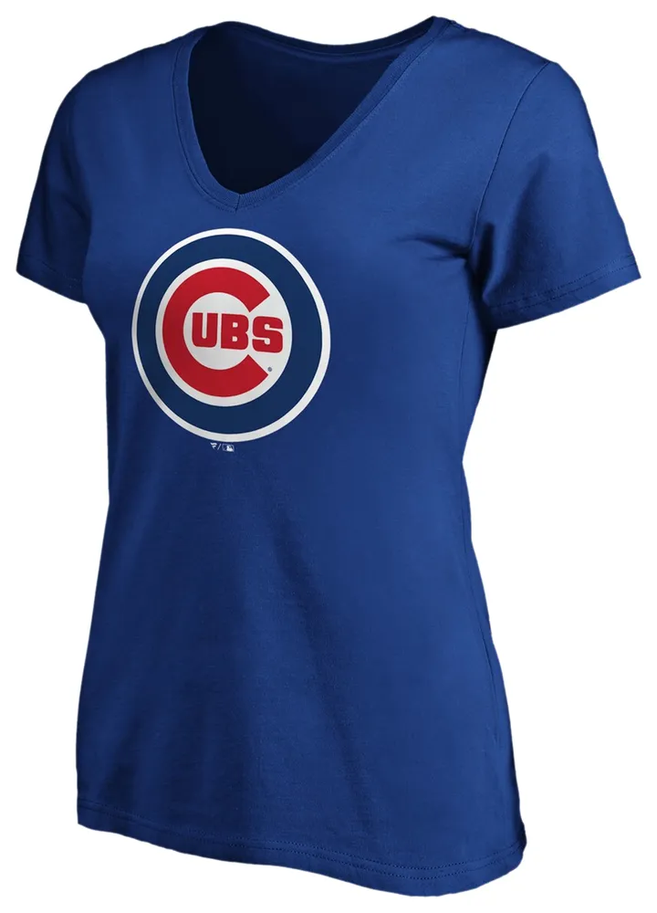 Fanatics Cubs Core Official Logo V-Neck T-Shirt - Women's