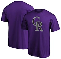 Fanatics Mens Rockies Official Logo T-Shirt - Purple
