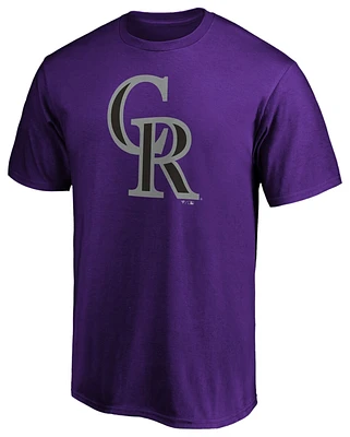 Fanatics Mens Rockies Official Logo T-Shirt - Purple