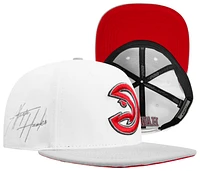 Pro Standard Pro Standard Hawks WC Crackle Wool Snapback Hat - Adult White/Grey Size One Size