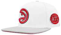 Pro Standard Pro Standard Hawks WC Crackle Wool Snapback Hat - Adult White/Grey Size One Size