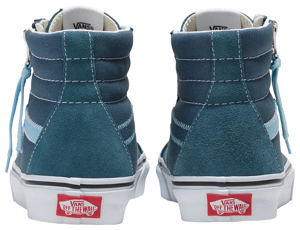 Vans Girls Sk8-Hi Zip - Girls' Grade School Skate Shoes Blue/Teal