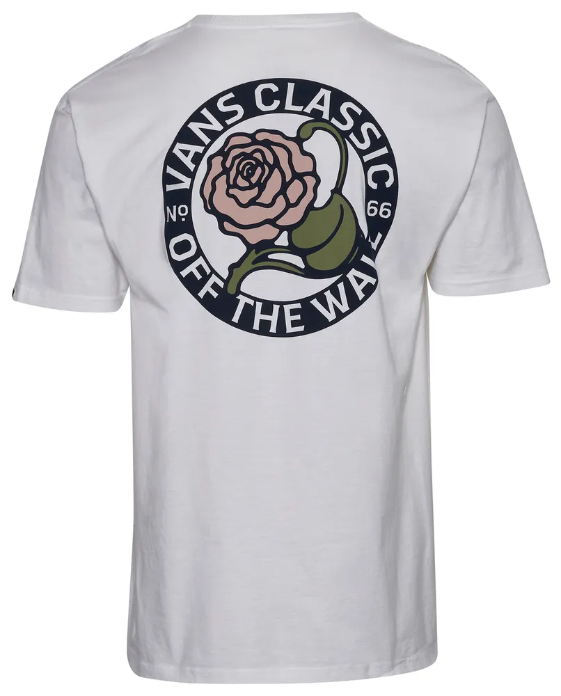 Vans Mens Vans True Rose T-Shirt - Mens White/Pink Size XXL