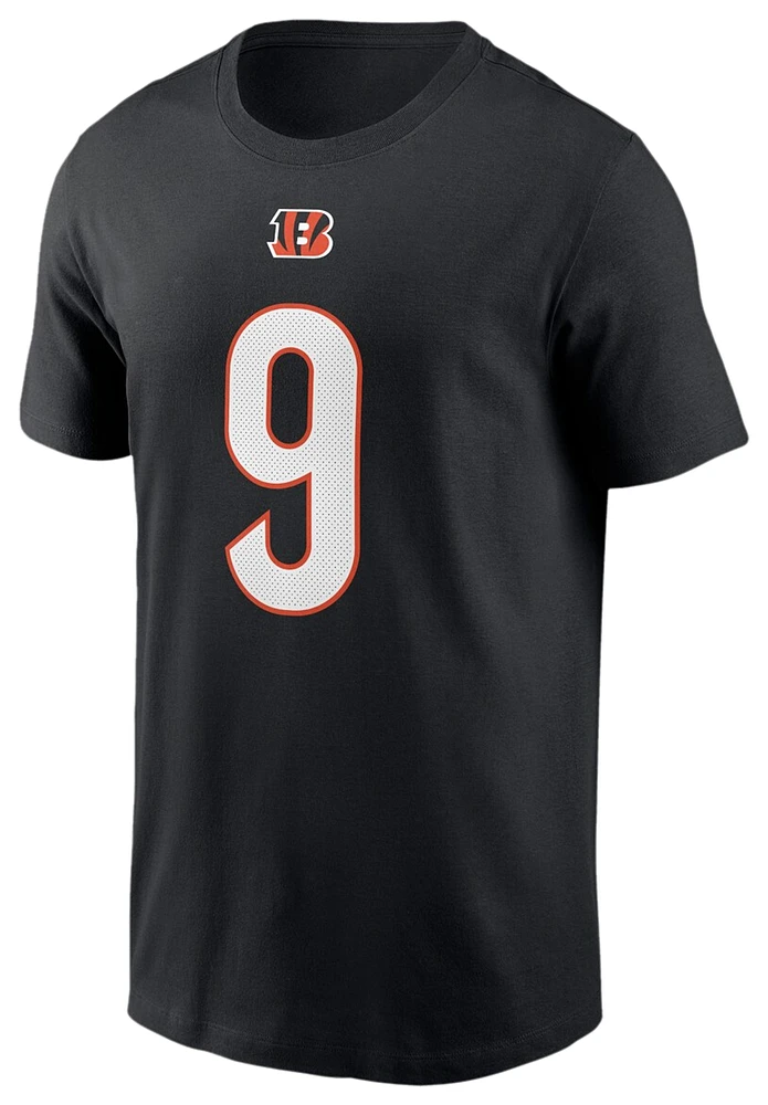Nike Mens Joe Burrow Bengals Name & Number T-Shirt - Black/Black