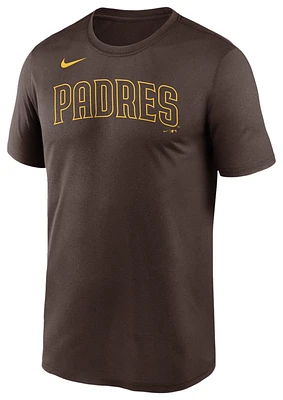 Nike Mens Padres Wordmark Legend T-Shirt - Brown/Brown