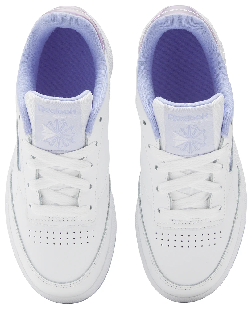 Reebok Girls Reebok Club C - Girls' Toddler Shoes Ftwr White/Lilac Glow/Lucid Lilac Size 05.0