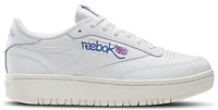 Reebok Womens Reebok Club C Double - Womens Shoes Ftwr White/Purple/Chalk Size 07.0