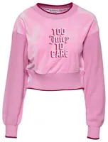 Juicy Couture Cropped Velour Sweatshirt - Women's