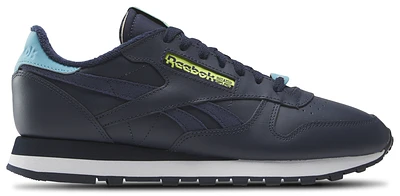 Reebok Mens Reebok Classic Leather - Mens Running Shoes Navy/Yellow Size 10.5