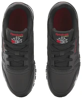 Reebok Boys Classic Leather Step N Flash - Boys' Preschool Shoes Black/Grey/Red