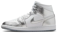 Jordan Womens 1 Mid SE - Shoes White/Silver