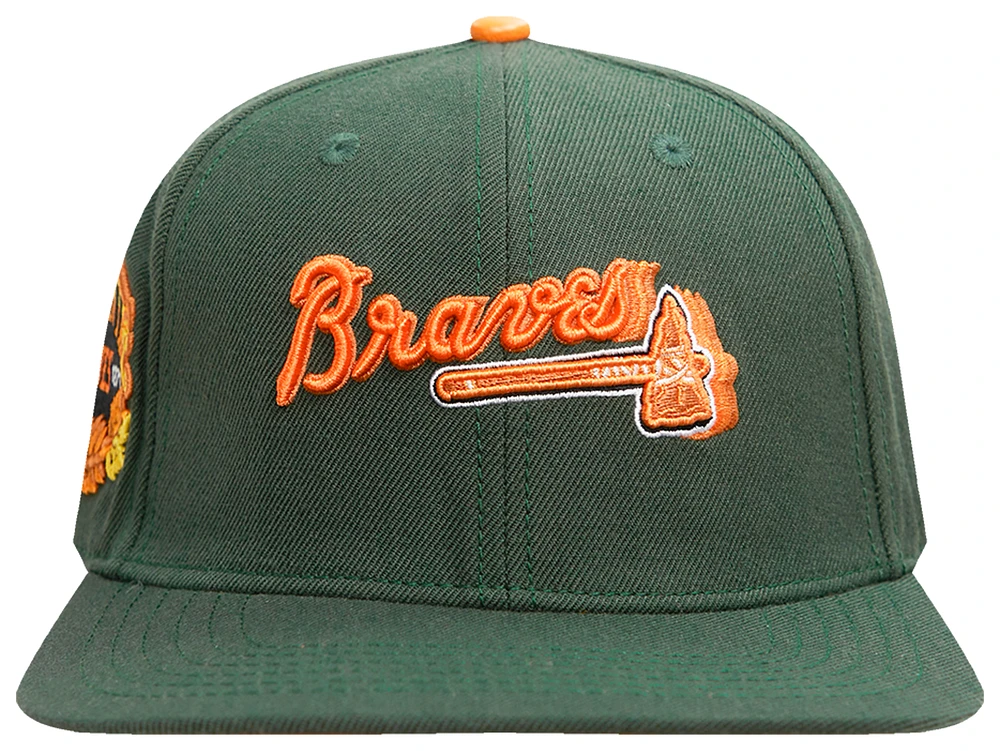 Pro Standard Mens Pro Standard Braves Spice Snapback Cap - Mens Olive Size One Size