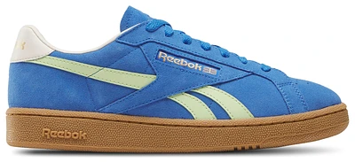 Reebok Mens Club C Grounds Uk - Tennis Shoes Kinetic Blue/Astro Lime/Vintage Chalk