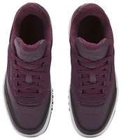 Reebok Girls Club C Extra - Girls' Grade School Basketball Shoes Black/Midnight Plum/White