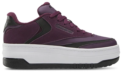 Reebok Girls Club C Extra - Girls' Grade School Basketball Shoes Black/Midnight Plum/White