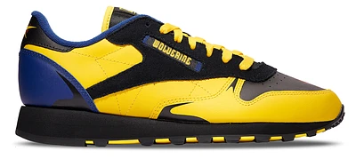 Reebok Mens Classic Leather Wolverine - Shoes Black/Yellow/Blue