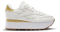 Reebok Womens Classic Leather Triple Lift - Running Shoes Chalk/Chalk/Heritage Gold