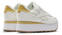 Reebok Womens Classic Leather Triple Lift - Running Shoes Chalk/Chalk/Heritage Gold