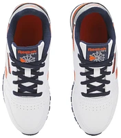 Reebok Boys Classic Leather Step N Flash - Boys' Preschool Shoes White/Vector Navy/Pump Orange