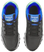 Reebok Boys Classic Leather Step N Flash - Boys' Preschool Shoes Solar Lime/Black/Optimum Blue