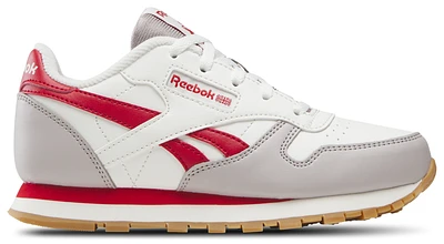 Reebok Boys Classic Leather - Boys' Preschool Shoes Hazy Grey/Chalk/Vector Red