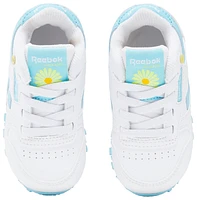 Reebok Girls Classic Leather - Girls' Toddler Shoes Electric Yellow/Digital Blue/White