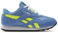 Reebok Girls Classic Nylon - Girls' Preschool Shoes Essential Blue/Solar Acid Yellow/Aluminum Blue