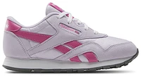 Reebok Girls Classic Nylon - Girls' Preschool Shoes Digital Gleam/True Pink/White