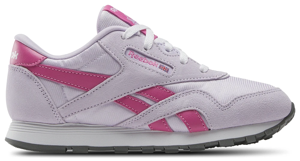 Reebok Girls Classic Nylon - Girls' Preschool Shoes Digital Gleam/True Pink/White