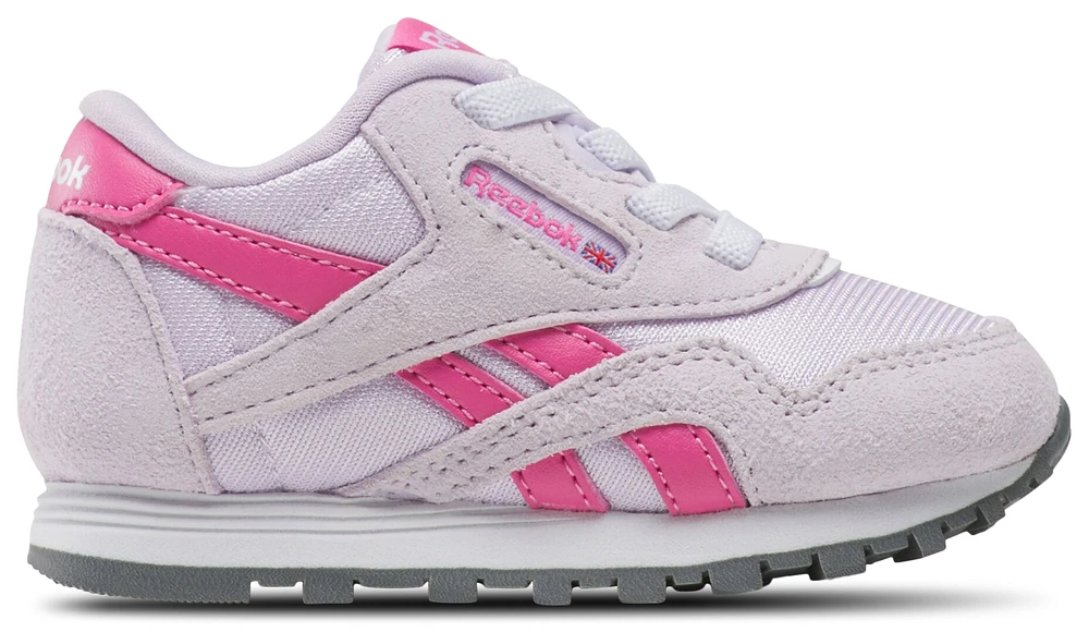Reebok Boys CL Nylon - Boys' Toddler Shoes True Pink/Digital Gleam/White