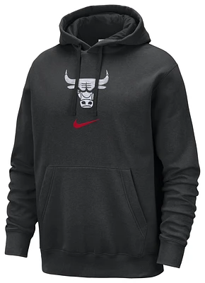 Nike Mens Chicago Bulls Club CE Pullover Hoodie - Black