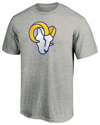 Fanatics Mens Rams Primary Logo T-Shirt - Heather Grey