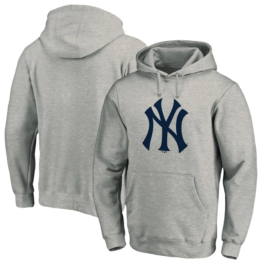 Fanatics Mens Fanatics Yankees Official Logo Pullover Hoodie - Mens Heather Grey Size 3XL