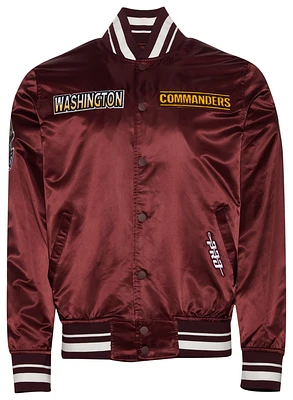 Pro Standard Wash Commanders Turn It Up M Rib Satin Jacket - Men's