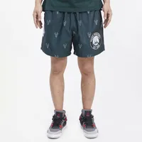 Pro Standard Mens Pro Standard Bucks Mini Logo Woven Shorts - Mens Green/Green Size L