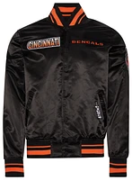 Pro Standard Mens Cincinnati Bengals Turn It Up M Rib Satin Jacket - Orange/Black