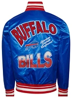 Pro Standard Mens Buffalo Bills Turn It Up M Rib Satin Jacket - Blue/Red