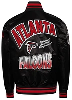 Pro Standard Mens Atlanta Falcons Turn It Up M Rib Satin Jacket - Red/Black