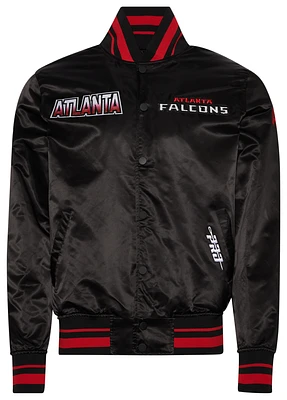 Pro Standard Mens Atlanta Falcons Turn It Up M Rib Satin Jacket - Red/Black