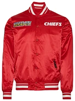 Pro Standard Mens Kansas City Chiefs Turn It Up M Rib Satin Jacket - Red/Yellow