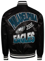 Pro Standard Mens Phil. Eagles Turn It Up M Rib Satin Jacket - Black/Green