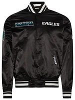 Pro Standard Phil. Eagles Turn It Up M Rib Satin Jacket - Men's