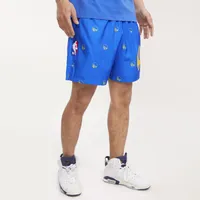 Pro Standard Mens Warriors Mini Logo Woven Shorts - Blue/Blue
