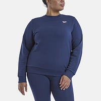 Reebok Womens Plus French Terry Crew - Vector Navy