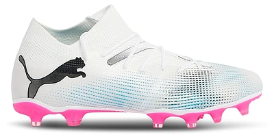 Puma Mens Future 7 Match FG/AG - Soccer Shoes White/Puma Black/Poison Pink