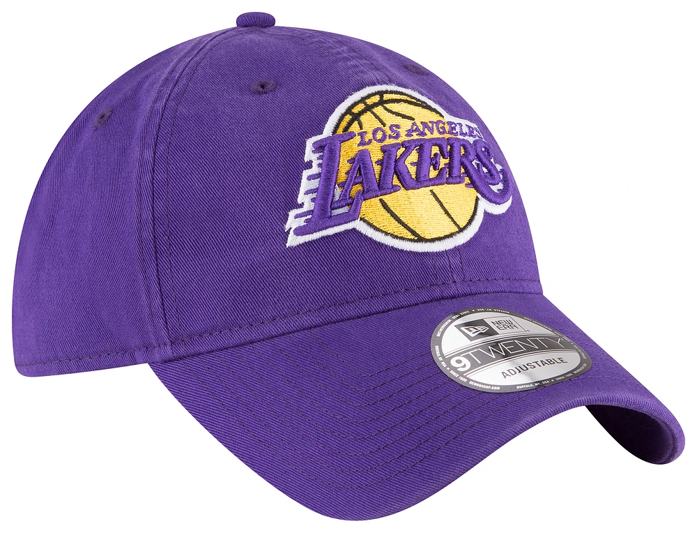 New Era Mens New Era Lakers Core Classic Adjustable Cap - Mens Purple/Yellow Size One Size