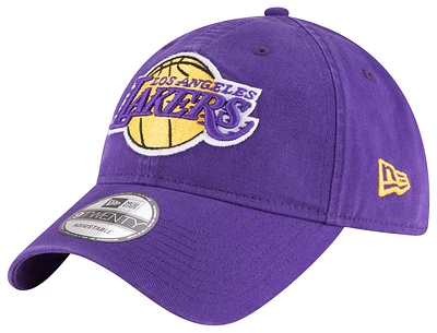 New Era Mens New Era Lakers Core Classic Adjustable Cap - Mens Purple/Yellow Size One Size