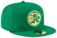 New Era Mens Athletics 59Fifty Cooperstown Wool Cap - Green/Yellow