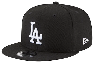 New Era Mens New Era Dodgers 9Fifty Basic Snapback Cap - Mens Black/Whte Size One Size